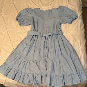 Lulus Babydoll Mini Dress in Blue